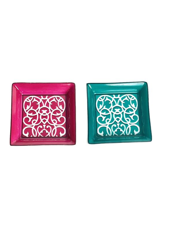 Hermès Pair of Porcelain Trinket or Cufflink Trays