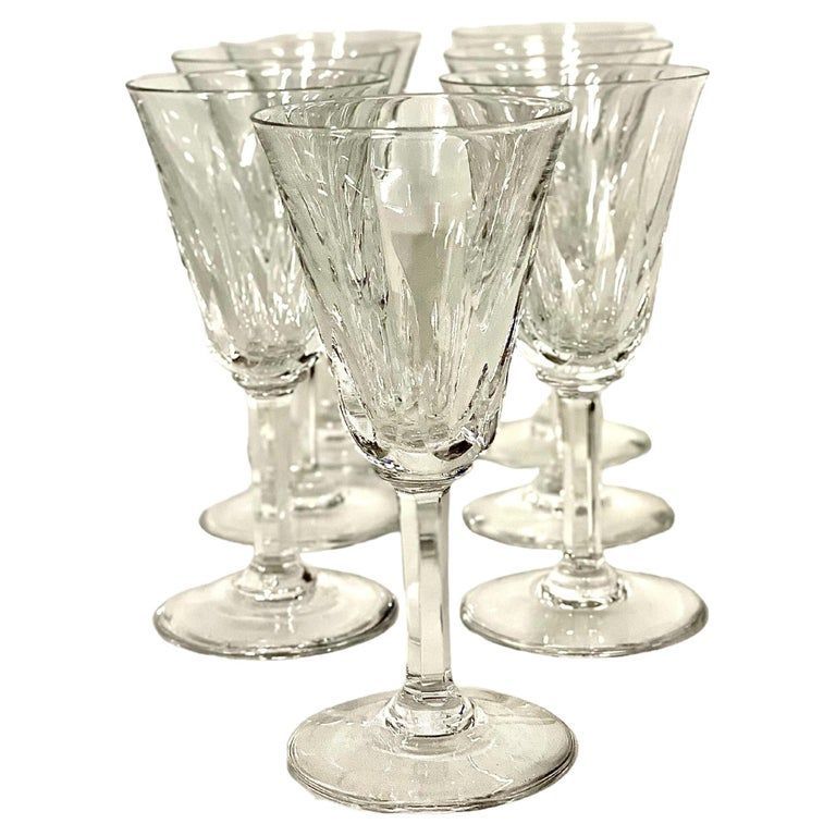 Lot de sept verres en cristal Saint-Louis