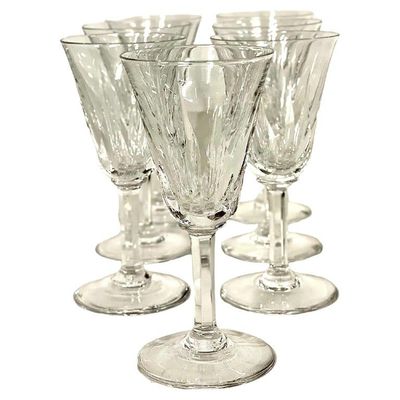Lot de sept verres en cristal Saint-Louis