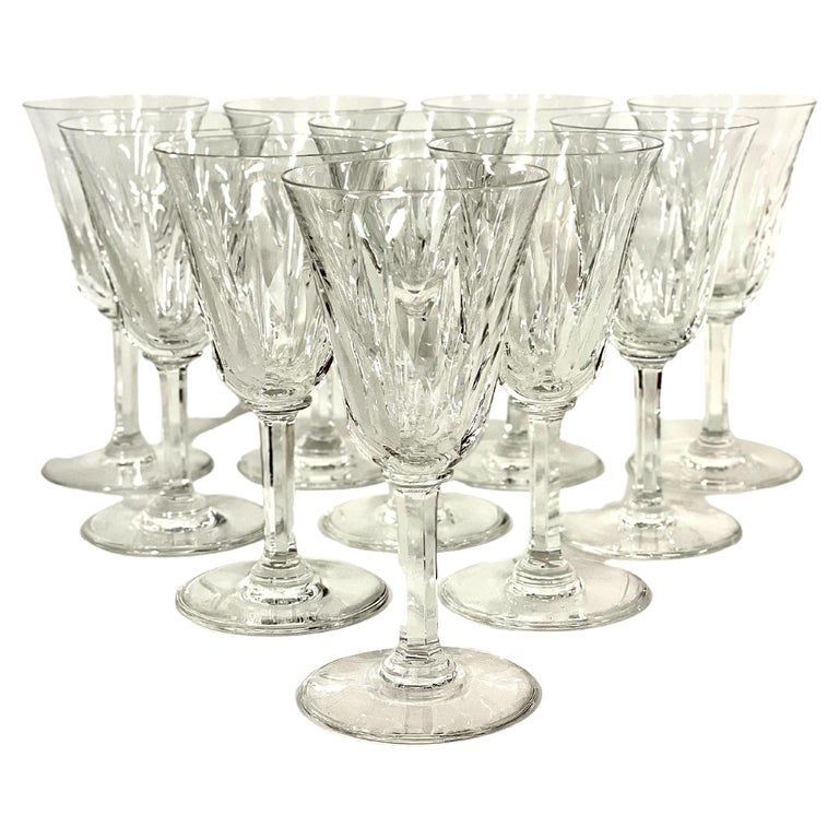 Lot de 10 verres en cristal Saint Louis