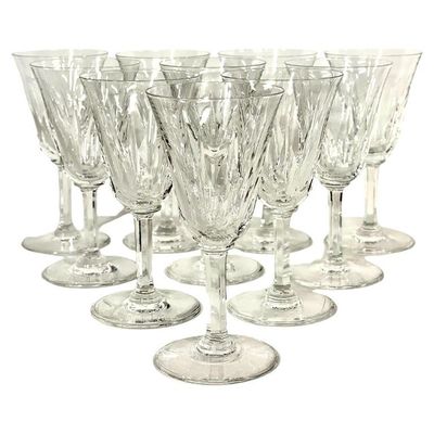 Lot de 10 verres en cristal Saint Louis
