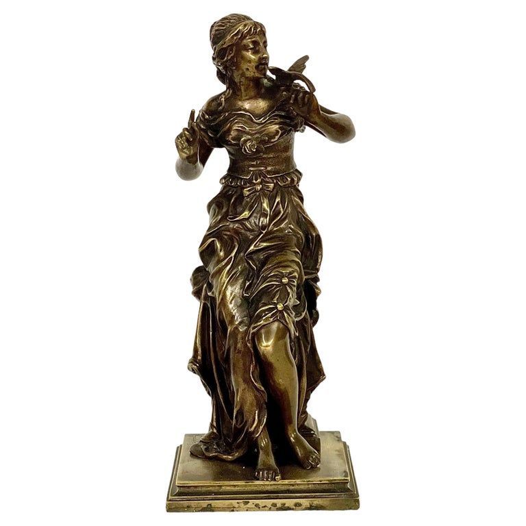 Petite sculpture en bronze du XIXe siècle par Adrien Étienne Gaudez