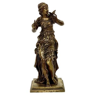 Petite sculpture en bronze du XIXe siècle par Adrien Étienne Gaudez