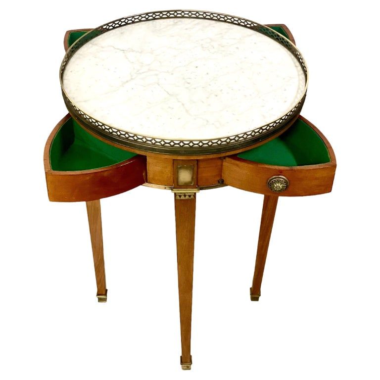 Table Bouillotte Louis XVI avec mécanisme rotatif, XIXe siècle