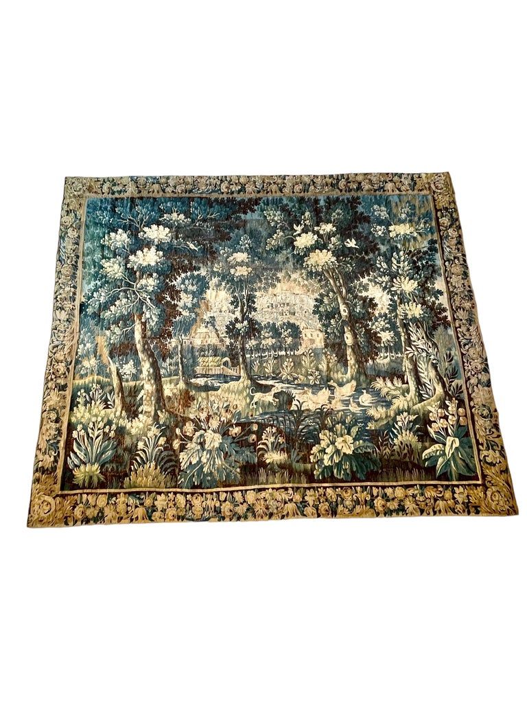 Tapisserie française Aubusson du XVIIIe siècle « Verdure »