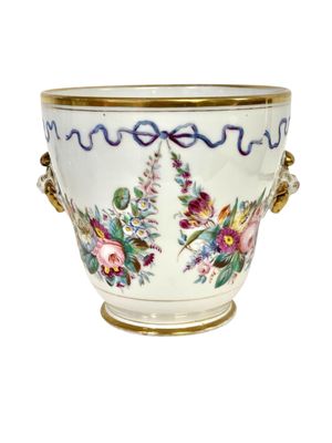 Vase ou cache-pot polychrome Louis XVI du XIXe siècle