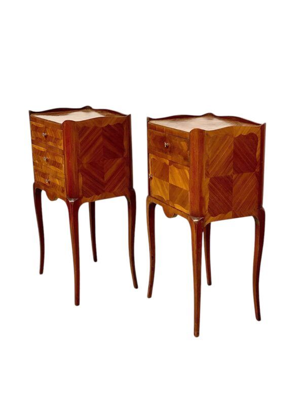 Pair of Inlaid Nightstands, Early 20th Century