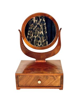 French Restoration Period Dressing Table Mirror with Drawer, circa 1820