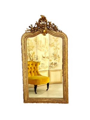Miroir en Bois Doré de Style Louis XV, XIXe siècle