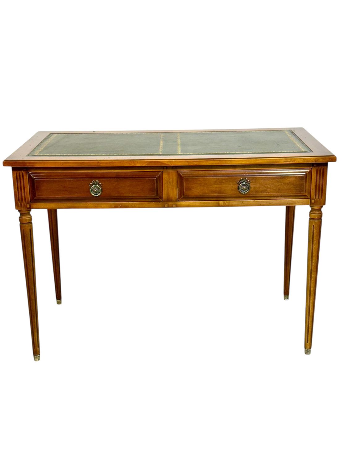 Louis XVI Style Writing Desk with Green Leather Top, circa 1950s