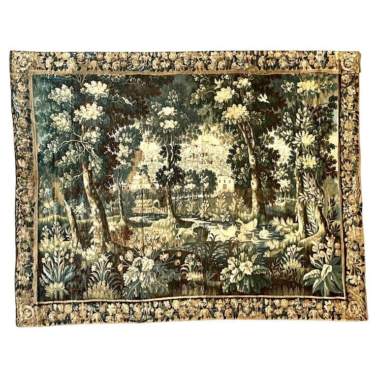 Tapisserie française Aubusson du XVIIIe siècle « Verdure »