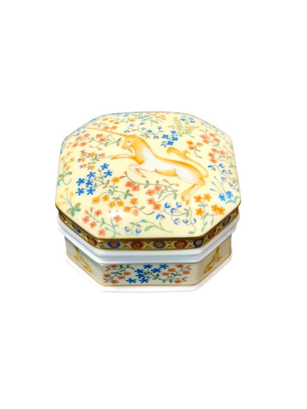 Limoges Porcelain Box by Deshoulieres, 20th Century