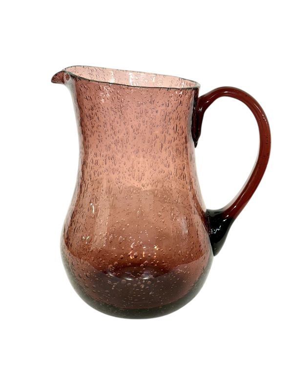 Carafe ou pichet en verre soufflé à bulles de Biot, XXe siècle