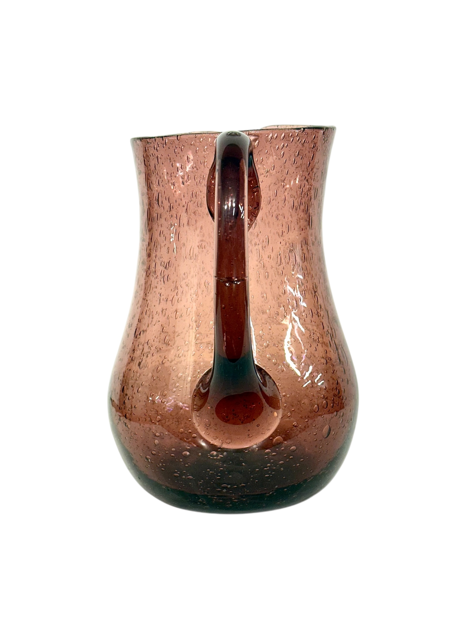 Carafe ou pichet en verre soufflé à bulles de Biot, XXe siècle