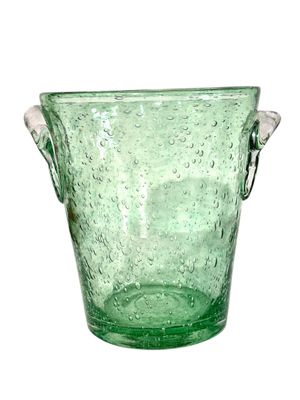 Seau à champagne en verre à bulles Biot, XXe siècle