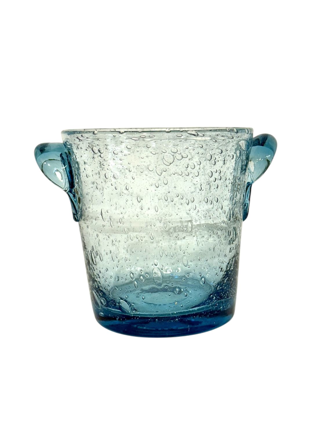 Biot Blue Bubble Glass Champagne Bucket