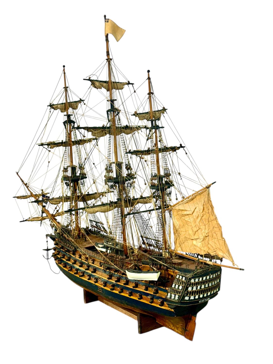 Large Maquette du HMS Victory, navire de guerre du XIXe siècle
