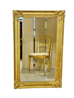 19th Century French Rectangular Giltwood Louis Philippe Mirror