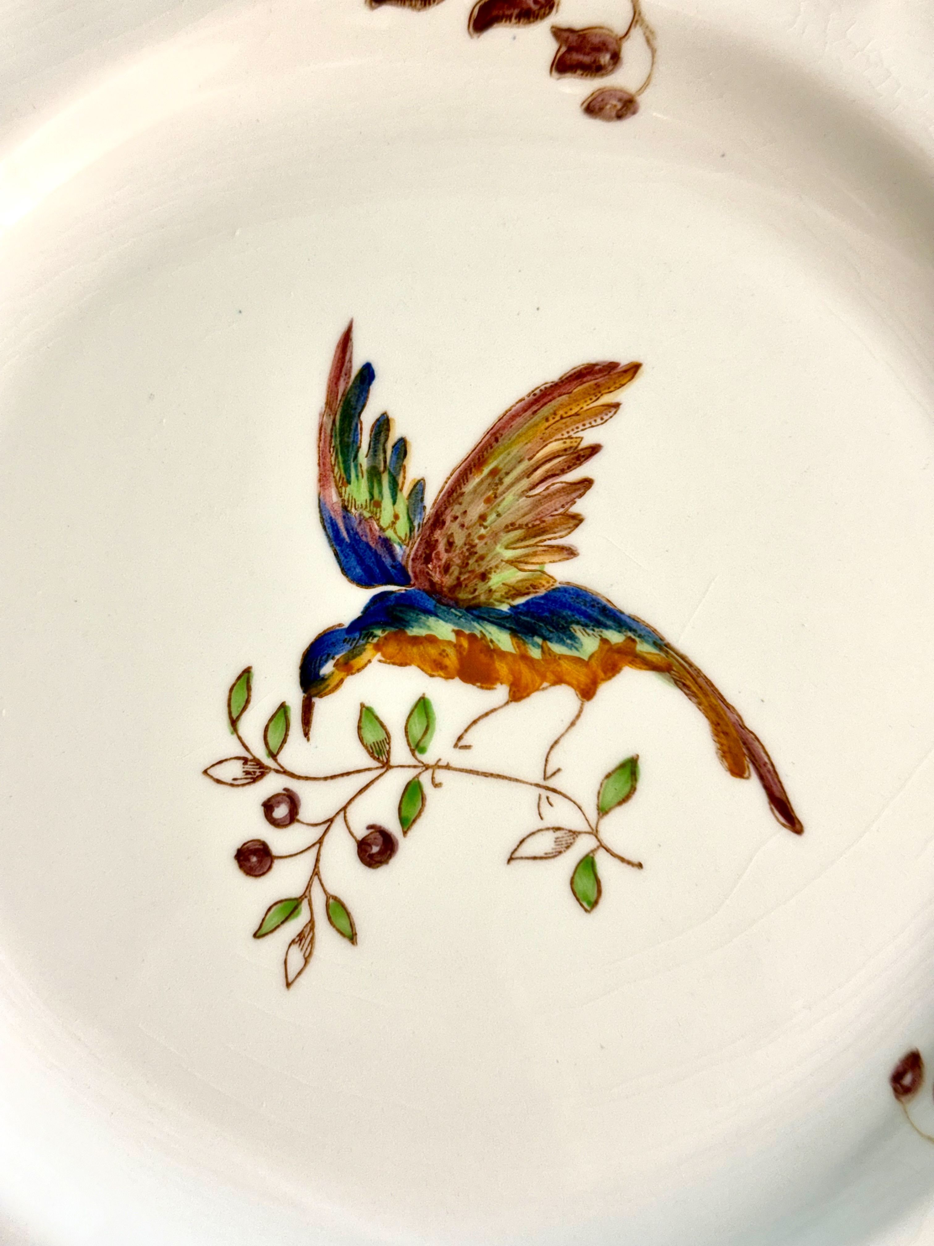 Ensemble de 12 assiettes en faïence peintes à la main Moustiers « Cléry »