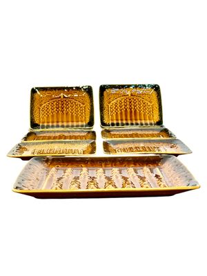 20th Century Sarreguemines Majolica Asparagus service set