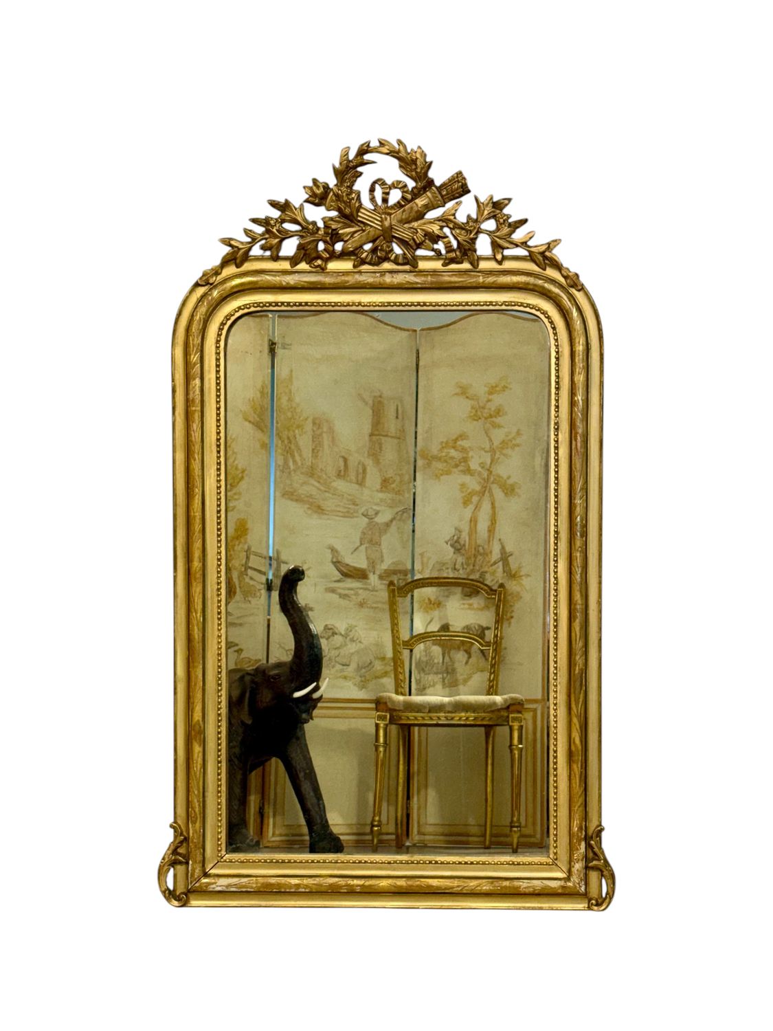 Louis Philippe Giltwood Console Mirror, France Circa 1840