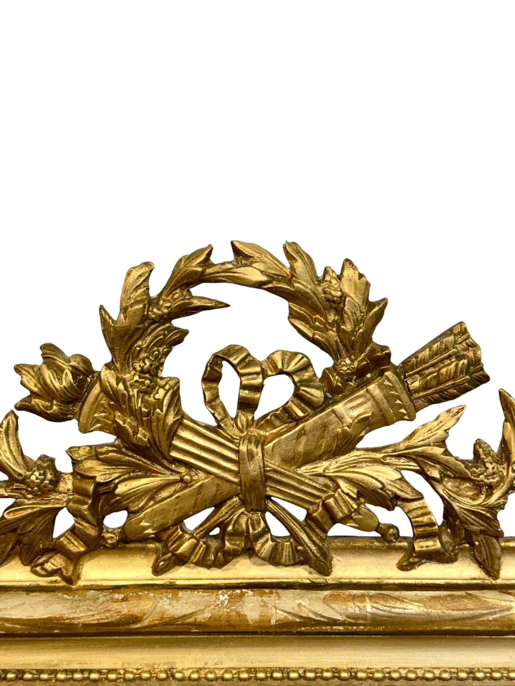 Miroir console en bois doré Louis Philippe, France, vers 1840