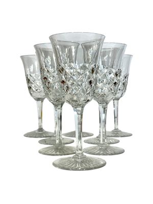 Service de 8 verres en cristal taillé Baccarat « Burgos », France, XXe siècle