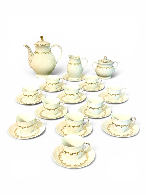 Bernardaud Limoges “Rimbaud” Porcelain Coffee Service, 26 Pieces