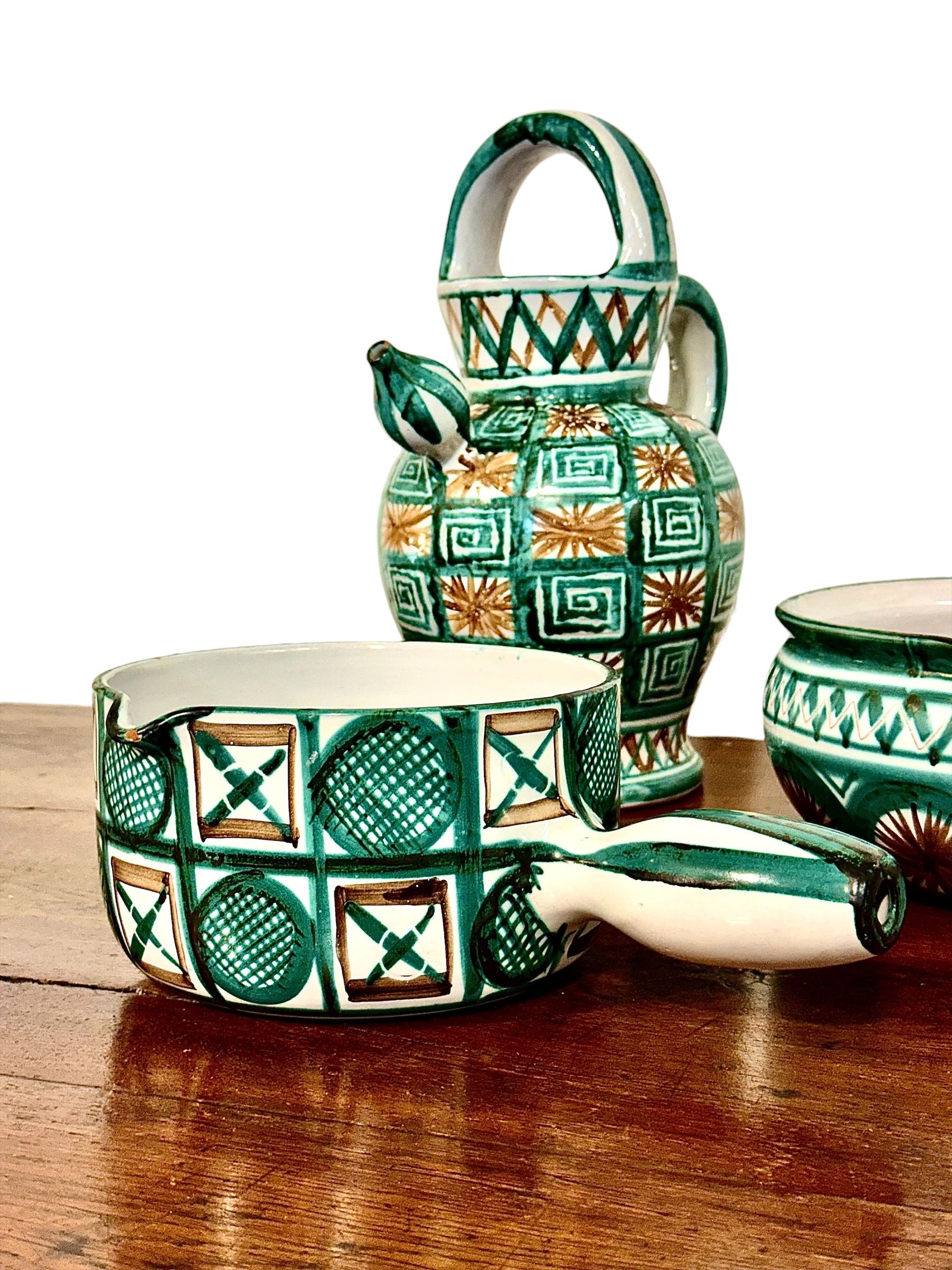 Casserole en céramique Robert Picault, Vallauris France, circa 1960