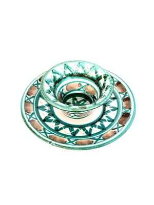 Robert Picault Vallauris Ceramic Bowl and Saucer, Mid-20th Century