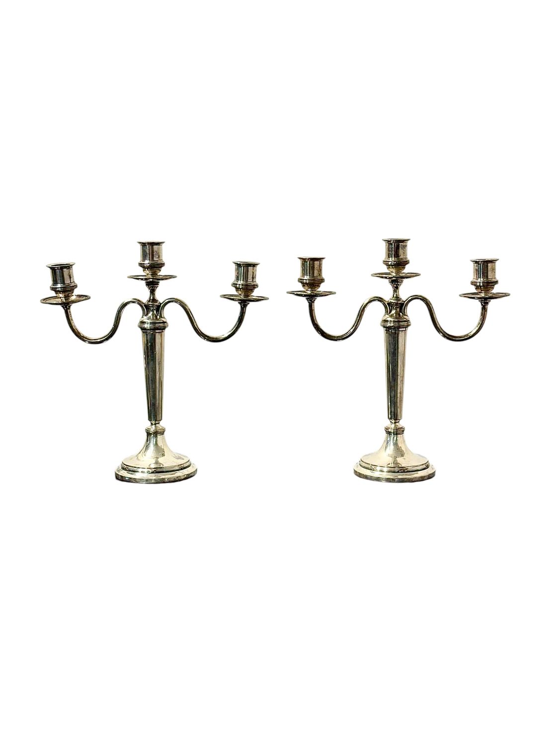 Pair of French Silver-Plated Candelabra by Victor Saglier, circa 1880