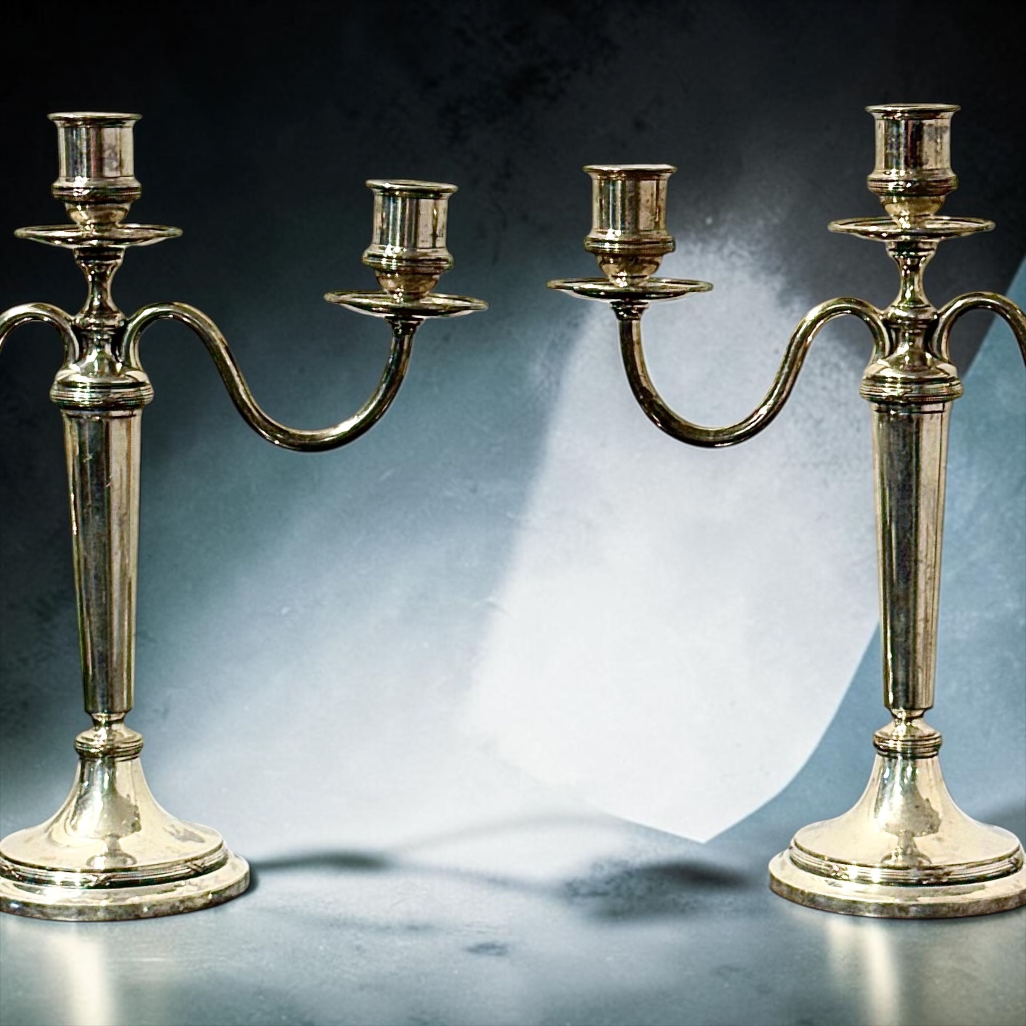 Paire de candélabres français en métal argenté par Victor Saglier, vers 1880