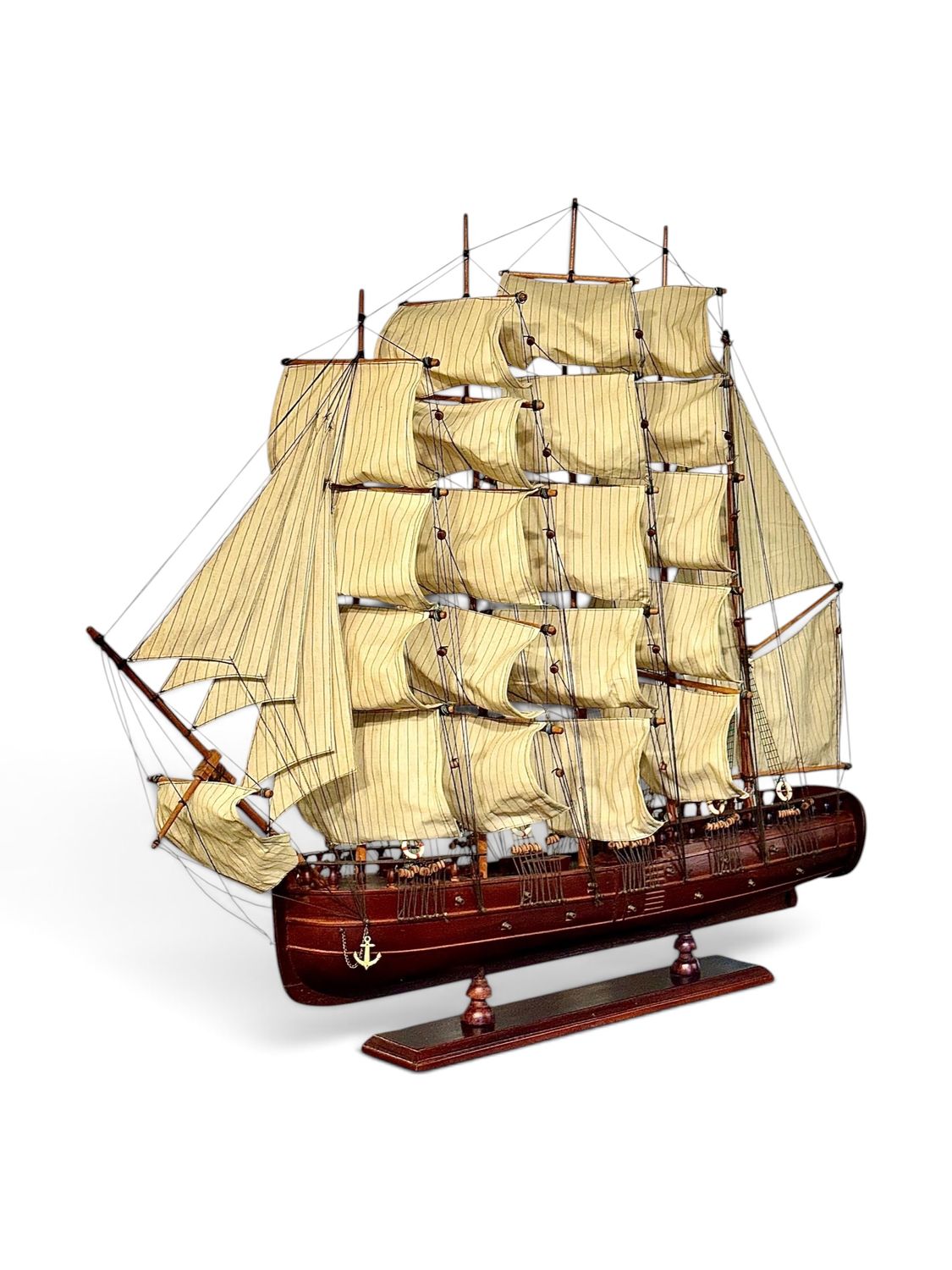 Grande maquette de barque à cinq mâts du XXe siècle, style « France II »