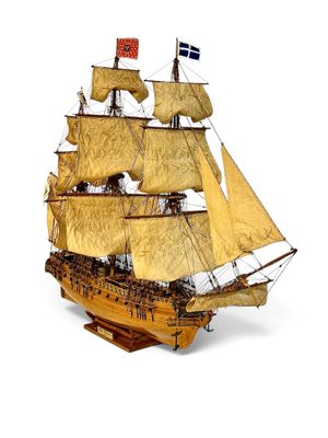 Grande maquette de navire de guerre français de 1778 « La Gloire » , XXe siècle