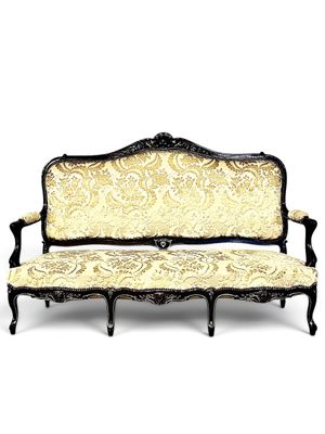 Large French Napoleon III Carved and Gilt Beechwood Settee, circa 1860