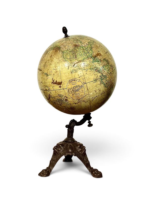 19th Century French Terrestrial Globe by J. Lebègue & Cie, Paris