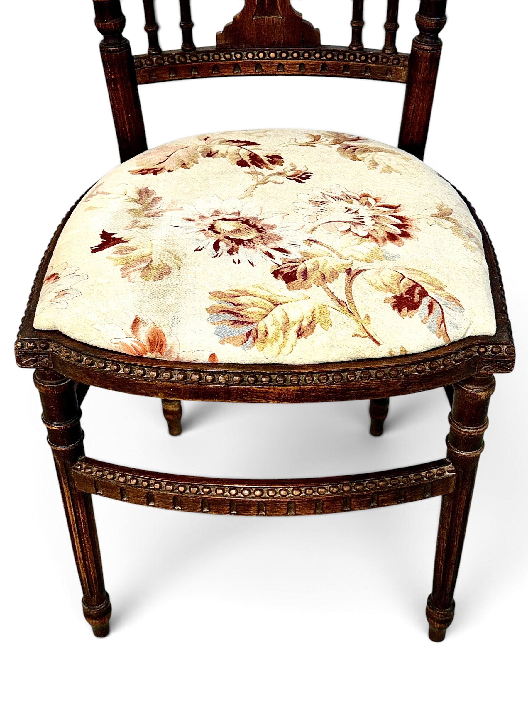 Paire de chaises Napoléon III à dossier lyre, France vers 1880