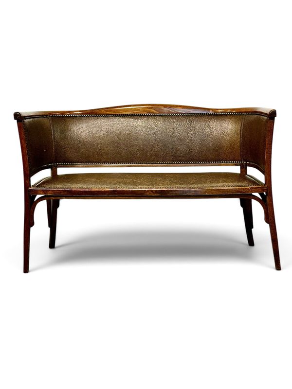 Banquette Art déco Baumann en hêtre courbé, vers 1920
