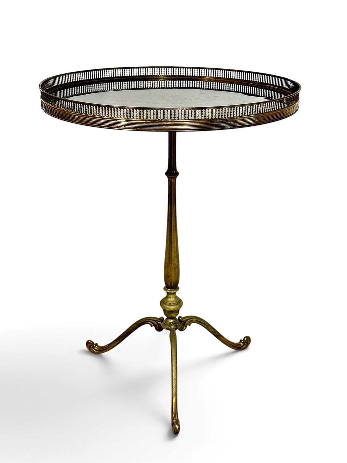 Louis XVI Style Brass Gueridon Side Table, Early 20th Century