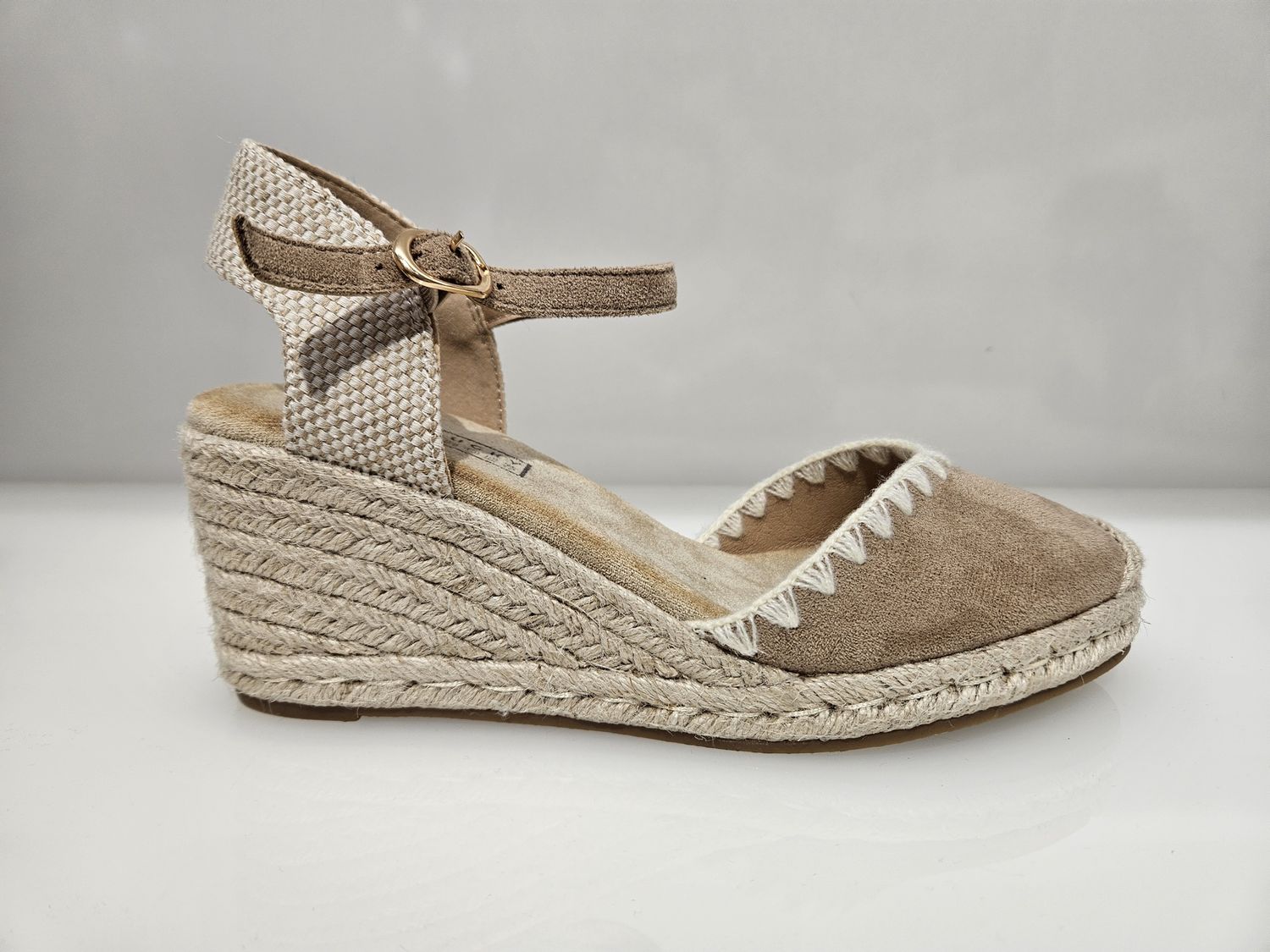 Espadrilles sleehak khaki