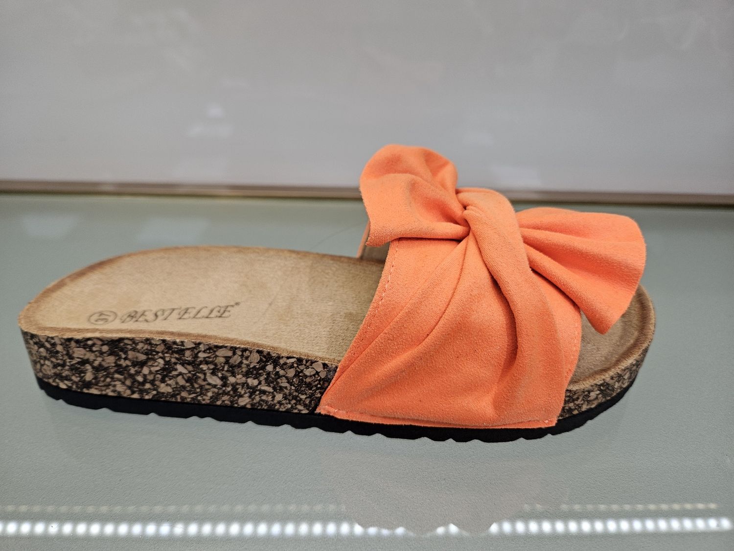 Oranje strik slipper