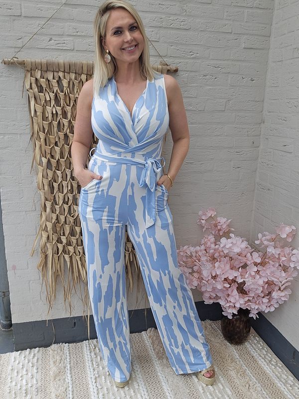 Travel jumpsuit blue