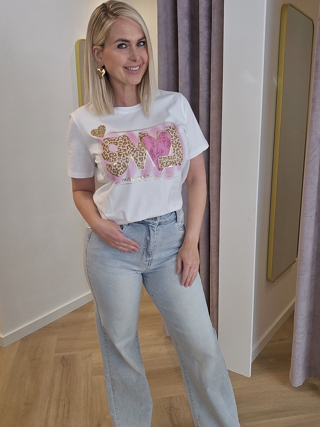 Hello Miss wide leg light blue