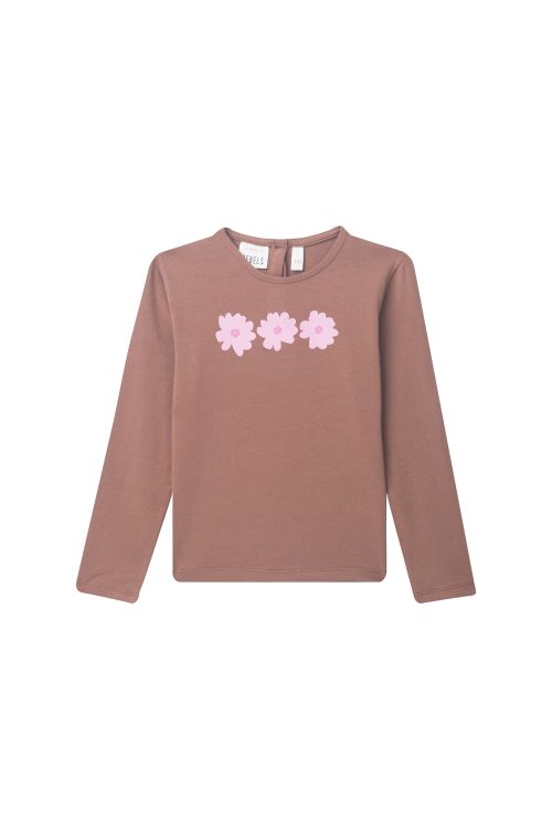 Mini Rebels bruin bloemen longsleeve