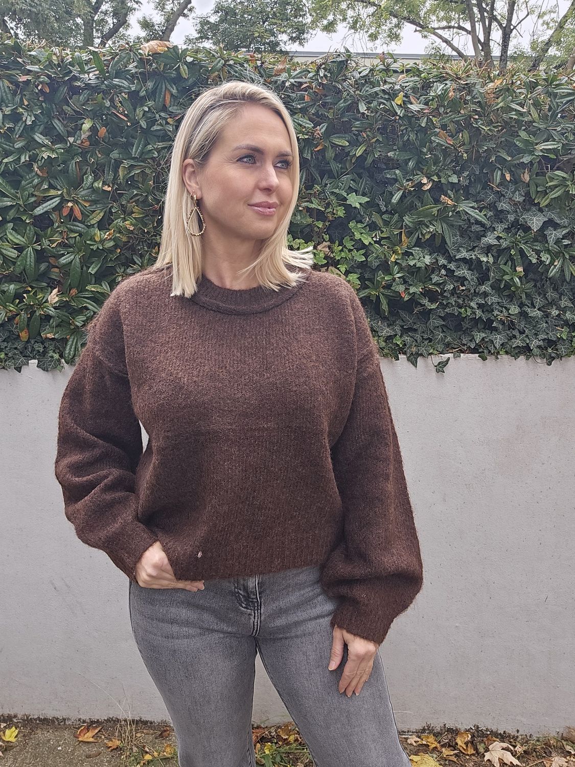 Basic trend sweater brown