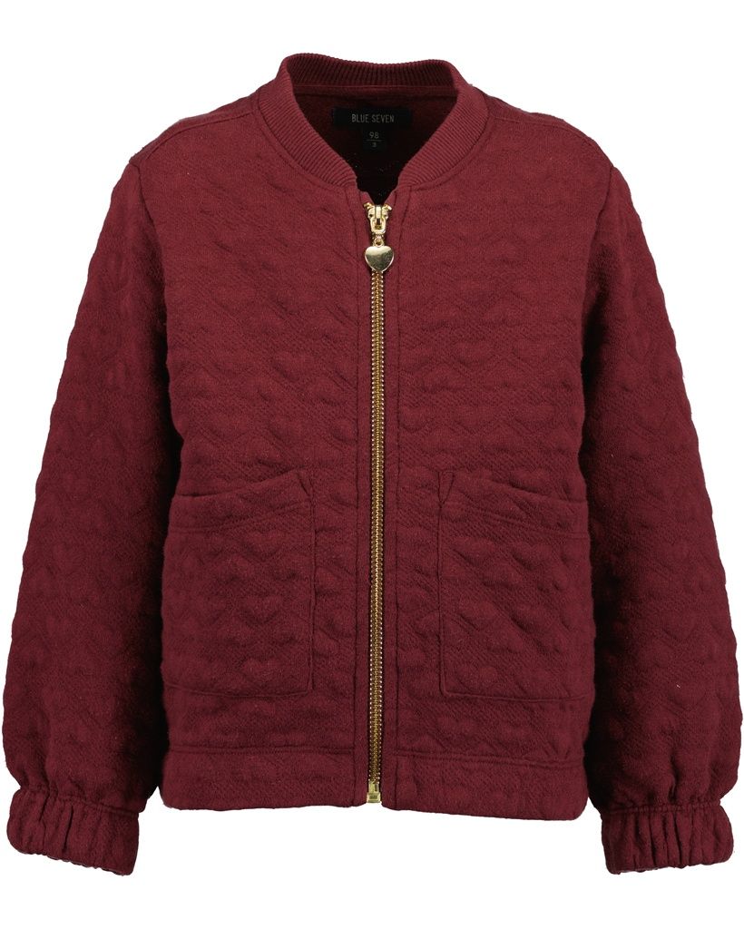 Blue seven burgundy heart vest/jacket