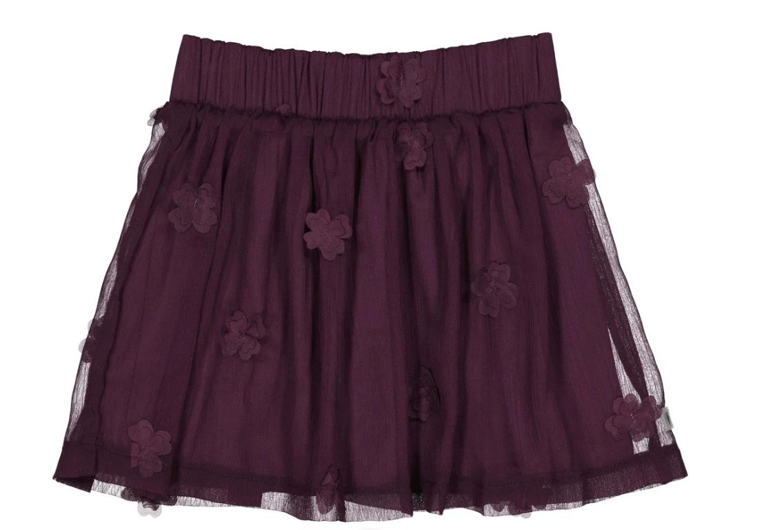 Levv labels Rok met bloemen | Dark Mauve
