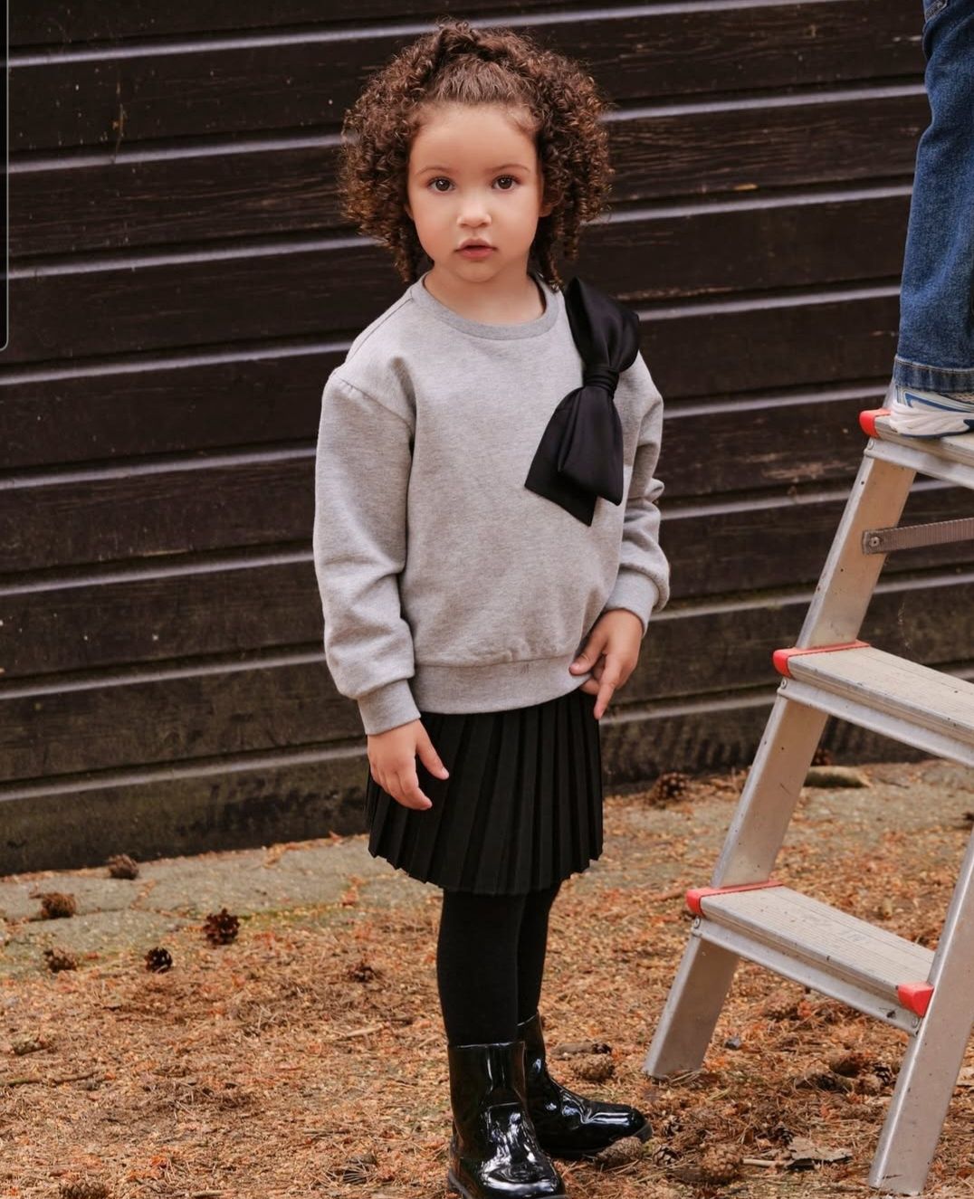 Someone grijze strik sweater