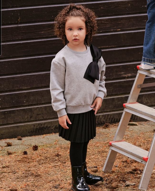 Someone grijze strik sweater