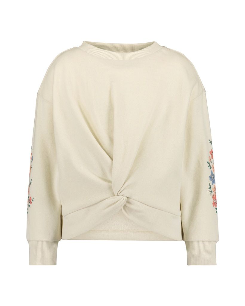 Blue seven flower sweater beige